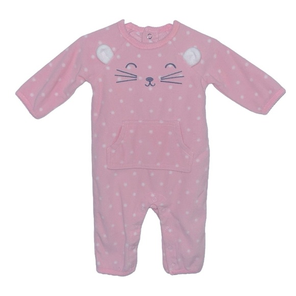 010 Carter’s Mouse Fleece Jumpsuit - Picture 1 of 1